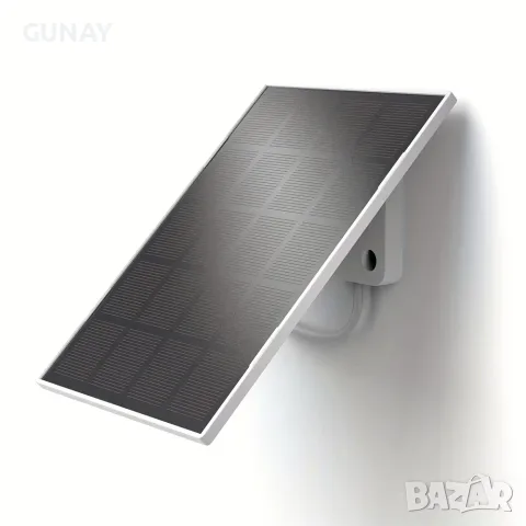 6W 5V Соларен панел с USB-C за охранителни камери, телефони и външни батерии + стойка, снимка 4 - Друга електроника - 56227641