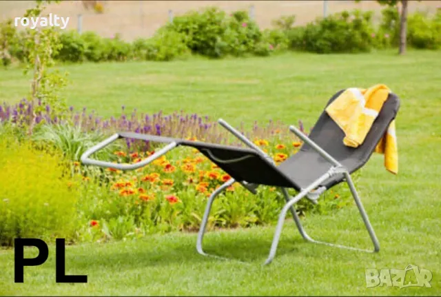 Подсилен Сгъваем стол - шезлонг,с възглавница