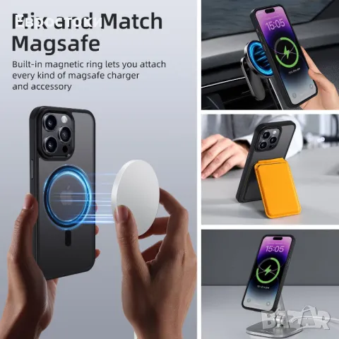 Калъф Tigratigro за iPhone 15 Pro, 6.1 инча, съвместим с MagSafe, калъф , снимка 4 - Калъфи, кейсове - 49600647