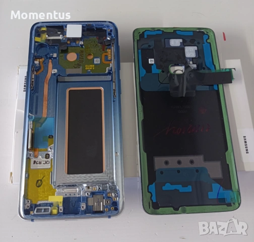 Дисплей + Капак батерия за Samsung Galaxy S9 / оригинал с рамка SERVICE PACK Син , снимка 2 - Резервни части за телефони - 53831137