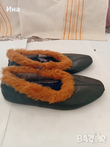 Топлинки естествена кожа черни