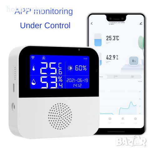 WiFi Термометър, влагомер за стая+външна сонда за температура, снимка 6 - Други стоки за дома - 41892561