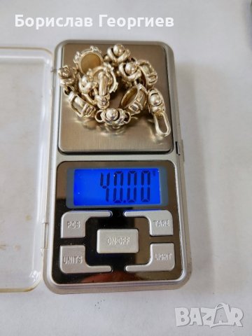 Сребърна гривна с лунен камък, снимка 6 - Гривни - 44367120