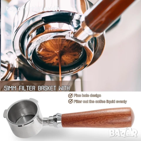 Ръкохватка/портафилтър за  DeLonghi Dedica  51 мм,EC680/EC685/EC785/EC820/E, снимка 7 - Кафемашини - 50535071