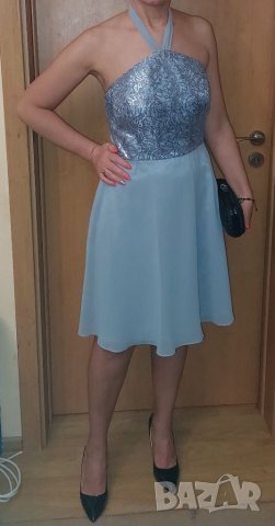 Официална нова рокля от шифон с пайети  , снимка 8 - Рокли - 40790423