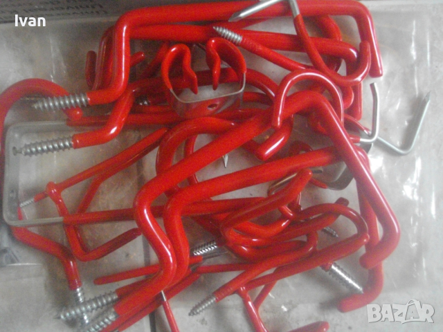 29 бр. Нов К-т Немски Куки За Окачване На Тежки Натоварвания-С ПВЦ Покритие-Meister GERMANY-Различни, снимка 15 - Други инструменти - 44670687