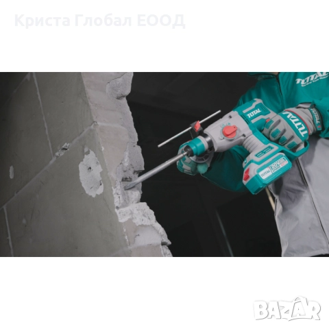 Акумулаторен перфоратор TOTAL Industrial, Brushless, SDS+, 20 V, без батерия, снимка 2 - Бормашини - 51454453