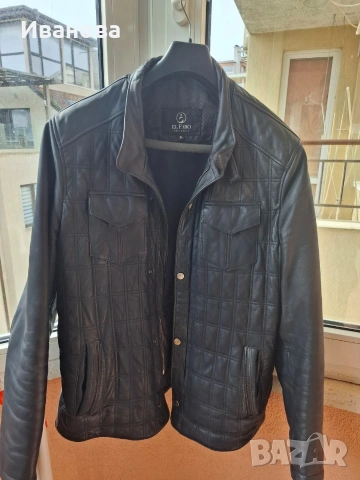 Мъжко яке естествена кожа и сака, снимка 2 - Якета - 53755340