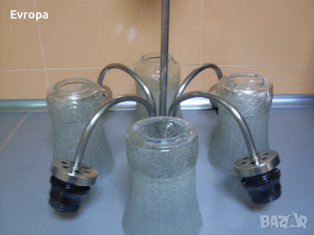 Стар абажур, полилей., снимка 5 - Лампи за таван - 37665084