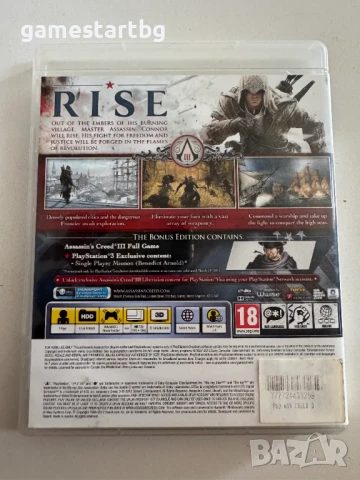 Assassin's Creed III за Playstation 3(PS3), снимка 2 - Игри за PlayStation - 51396201