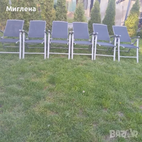 Сгъваеми алуминиеви столове, снимка 7 - Градински мебели, декорация  - 50148994