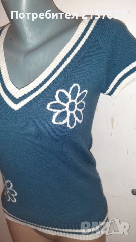 Плетена ДАМСКА  БЛУЗКА - Размер S , снимка 1 - Блузи с дълъг ръкав и пуловери - 39308413