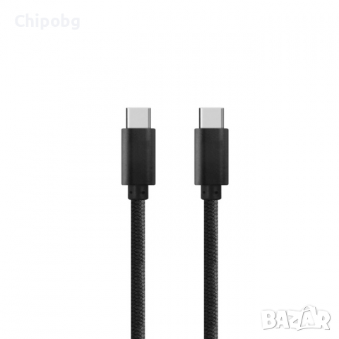 Кабел за данни DeTech, USB Type-C - USB Type-C 3.0, 1.0m, Черен, снимка 1 - USB кабели - 36371416