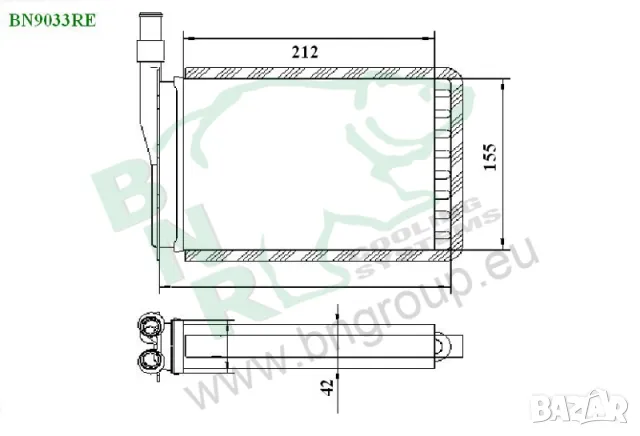 Радиатор парно BNR за RENAULT BN9033, снимка 5 - Части - 14470297