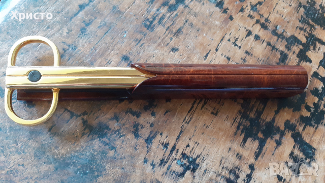 нож и ножица комплект Лерхе Lerche Солинген Solingen с 24 карата златно покритие и китайски лак,, снимка 2 - Антикварни и старинни предмети - 36132439