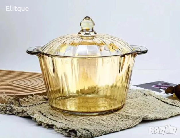 Изискана стъклена бонбониера практично и красиво съхранение 1.5л., снимка 7 - Други - 52894803