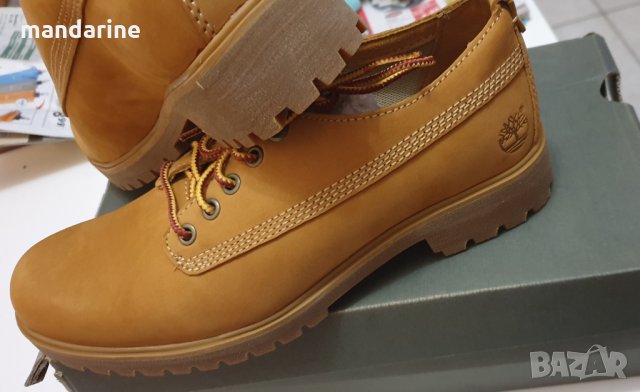 ПРОМО 🍊 TIMBERLAND № 36-36½-37 🍊 Дамски обувки в цвят камел от ест. кожа нови с кутия, снимка 10 - Дамски елегантни обувки - 21977608