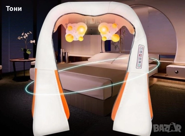 Шиацу 4D масажор за врат, гръб, плешки и рамене с функция затопляне , снимка 2 - Масажори - 51566307