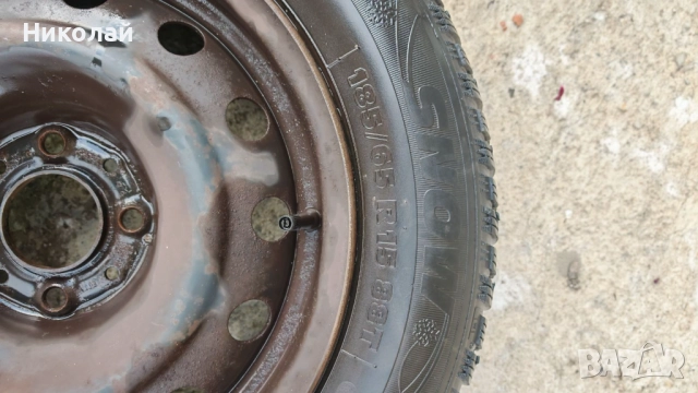 4бр. железни джанти 15ки със зимни гуми, снимка 5 - Гуми и джанти - 52351646