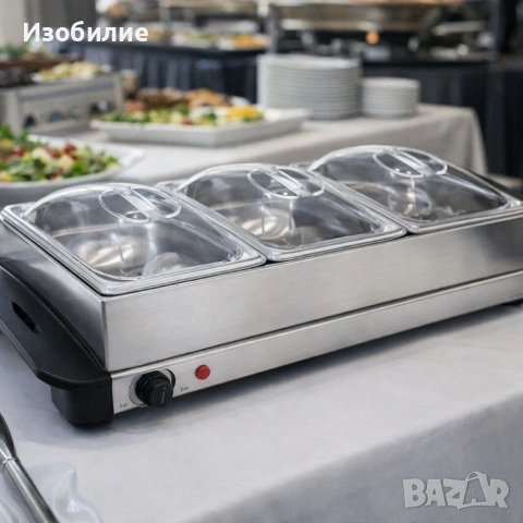 Електрически нагревател за бюфет 2 в 1 - винаги топла храна, снимка 4 - Други - 53726379