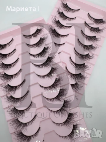 3D мигли естествен косъм • F02 •, снимка 2 - Козметика за лице - 51040548