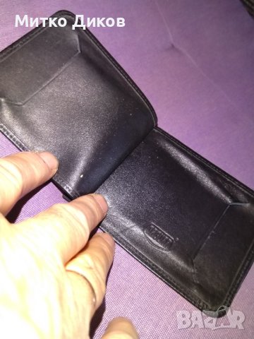 Ягуар марково калъвче естествена кожа за карти документи две прегради 110х80мм, снимка 2 - Портфейли, портмонета - 40487283