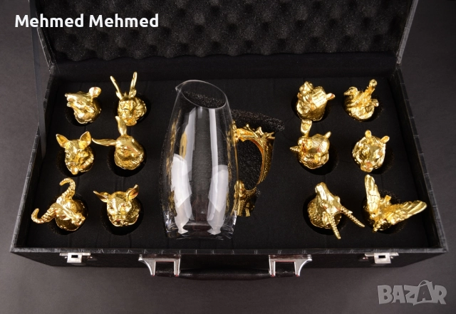 Луксозен комплект за сервиране с релеф и 3D декорации, вдъхновен от китайския зодиак., снимка 3 - Други ценни предмети - 51632236