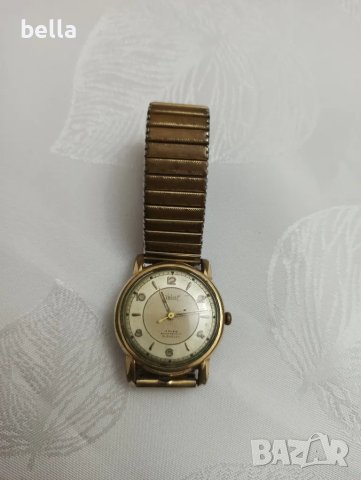 РЯДЪК ПОЗЛАТЕН МЪЖКИ ЧАСОВНИК WALOR 17 КАМЪКА, снимка 7 - Антикварни и старинни предмети - 49213159