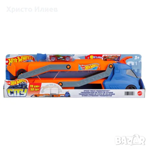 Камион Автовоз Hot Wheels Трансформиращ се транспортьор рампа с кола комплект, снимка 2 - Коли, камиони, мотори, писти - 48099390