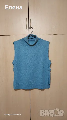 Пуловер без ръкави  iis woodling. размер М. 55% е вълна, 45% cotton. 