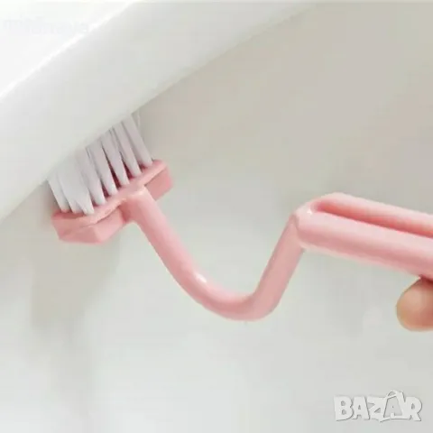 5252 Извита четка за почистване ръба на тоалетна чиния, снимка 2 - Мопове, кофи, четки и метли - 47393158