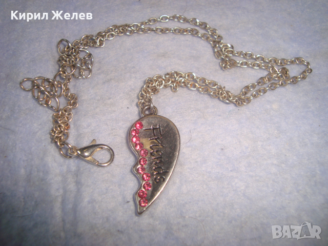 ПОСРЕБРЕН КРАСИВ АРТ МЕДАЛЬОН КОЛИЕ с ЦВЕТНИ КРИСТАЛЧЕТА 26200