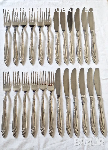 Масивни посребрени прибори за хранене , снимка 1