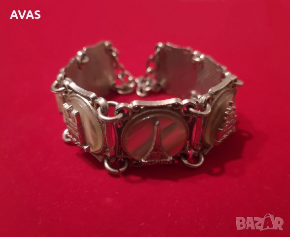 Нова гривна Paris с известни сгради масивна, снимка 3 - Гривни - 35851893