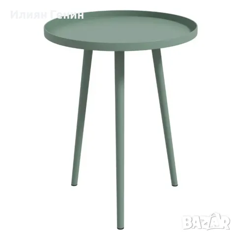 Outsunny, Маса за кафе, Градинска маса, Градинска маса за балкон, Стомана, 40 x 40 x 50 см, Зелена, снимка 10 - Маси - 50353107