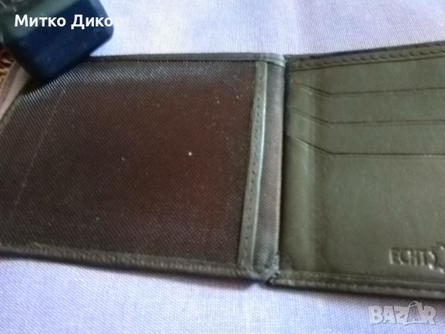 Немски портфейл 120х95мм естествена кожа /echt leder/ нов, снимка 10 - Портфейли, портмонета - 42418781