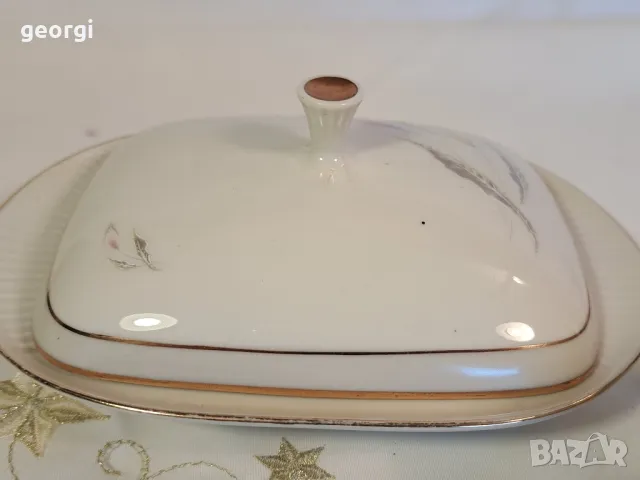 немски порцеланов съд за масло с латиера 6/5, снимка 3 - Други ценни предмети - 49313372