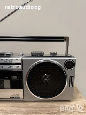 🔈Ретро мини радиокасетофон Sanyo M7130L - Boombox - профилактиран🔈, снимка 5 - Радиокасетофони, транзистори - 56034862
