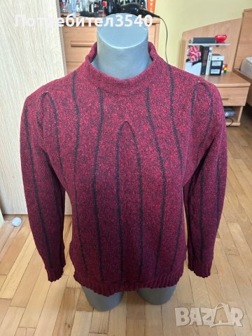 Тъмночервен дамски пуловер, снимка 1 - Блузи с дълъг ръкав и пуловери - 44198440