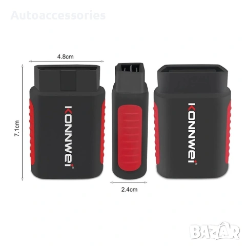 Инструмент за сканиране и диагностика на автомобили, Konnwei Kdiag, OBD2, Bluetooth 5.0, 9 - 18 V, С, снимка 4 - Аксесоари и консумативи - 53661614