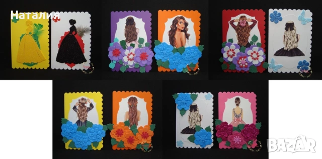 Ръчно бродирани великденски яйца, картички и книгоразделители, снимка 12 - Декорация за дома - 53615695