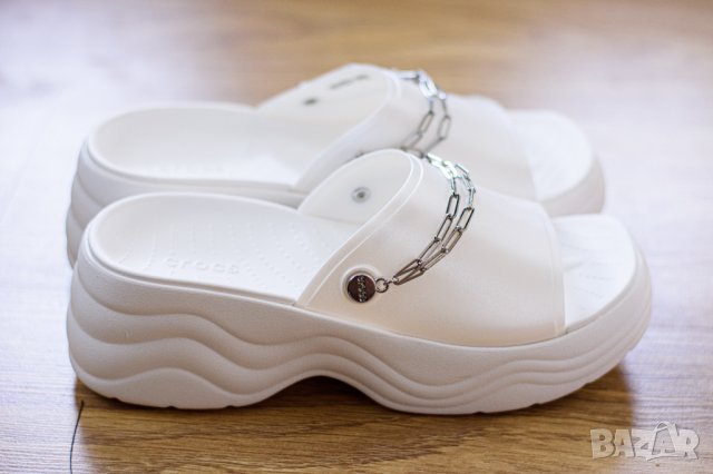 Оригинални Чехли с платформа Crocs Skyline Chain Slide, размери 38-39, снимка 1 - Чехли - 42629296