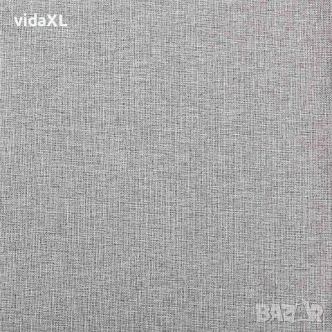 vidaXL Затъмняваща завеса с куки, имитираща лен, сив, 290x245 см, снимка 4 - Пердета и завеси - 56146728