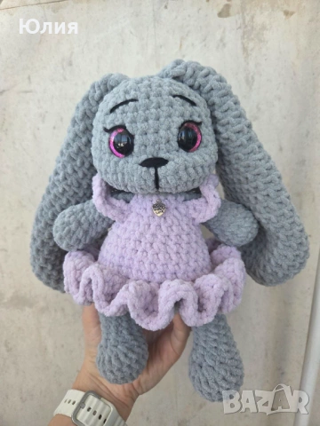 Плюшени зайчета, плетена играчка, ръчна изработка, снимка 3 - Плюшени играчки - 53860547