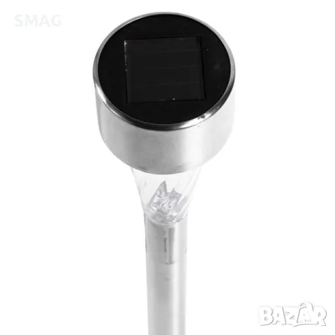 Слънчев фенер лампа сребро 21см S_1123232, снимка 3 - Соларни лампи - 49901733