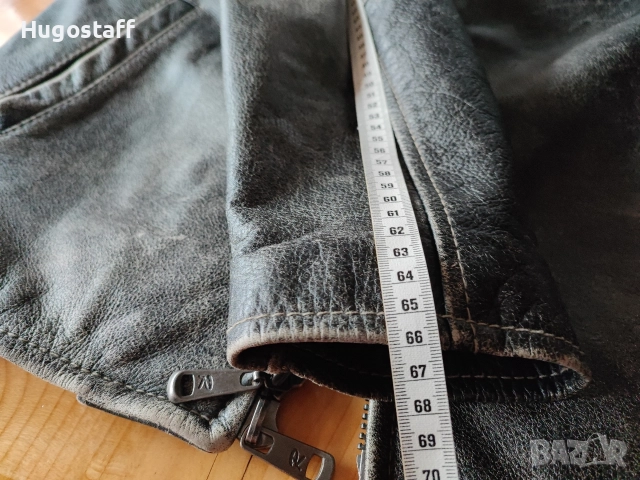 Винтидж Мъжко кожено яке Cafe Racer Rogue Leather  by  Reilly Olmes L/Xl, снимка 10 - Якета - 52686888