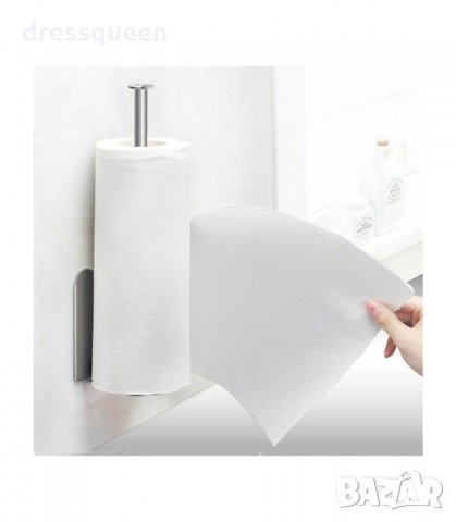 3157 Самозалепваща метална поставка за кухненска хартия, снимка 10 - Аксесоари за кухня - 34237441