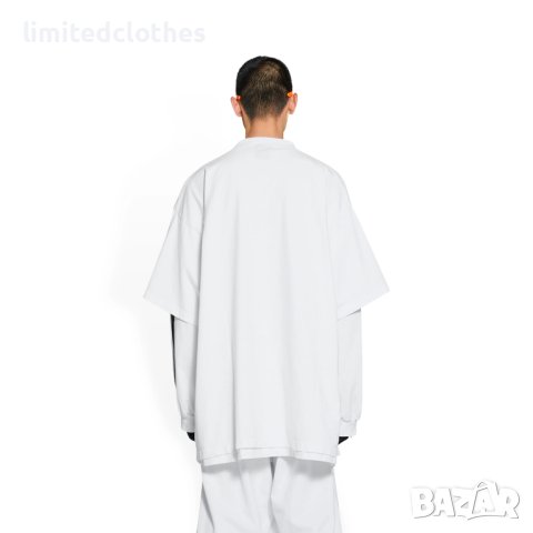 BALENCIAGA x Adidas White Logo Print Oversized Мъжка / Дамска Тениска size 3 (L / XL), снимка 3 - Тениски - 42381077