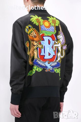 NEIL BARRETT Black Crest Coat of Arms Bomber Мъжко Яке size M