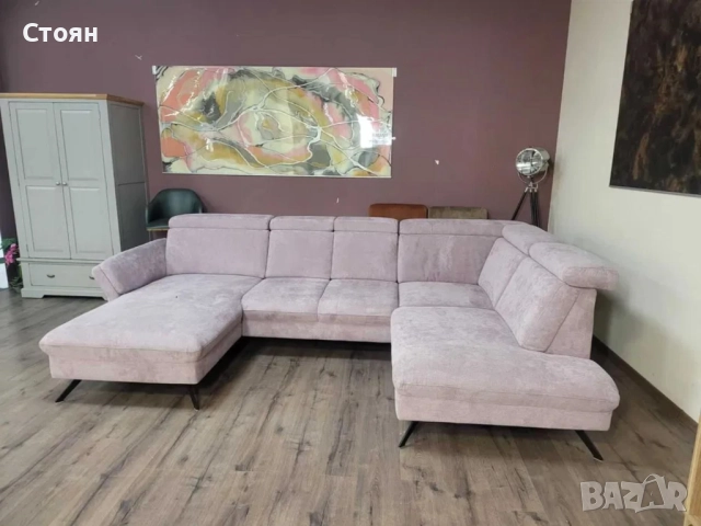 ПРОМОЦИЯ!!! П- образен ъглов диван от плат MM-ZE1162 - цвят люляк, снимка 7 - Дивани и мека мебел - 52826554